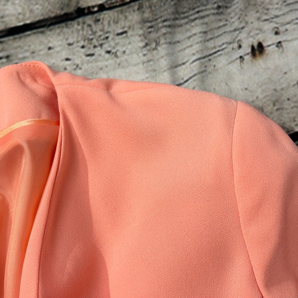 Miss Selfridge Woman’s Coral Open Front Blazer Jacket Size 6 - Picture 8 of 8